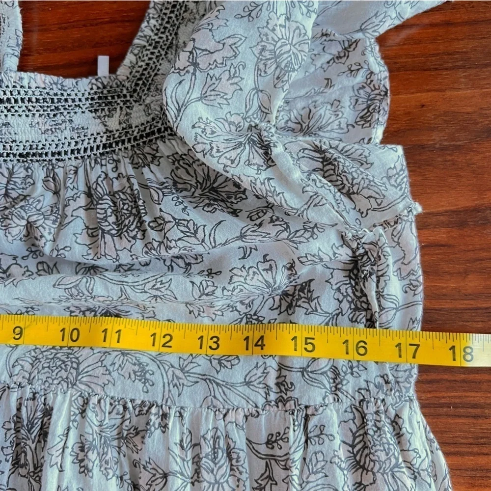 Free People Bonita Printed Midi Dress Tea Combo XS